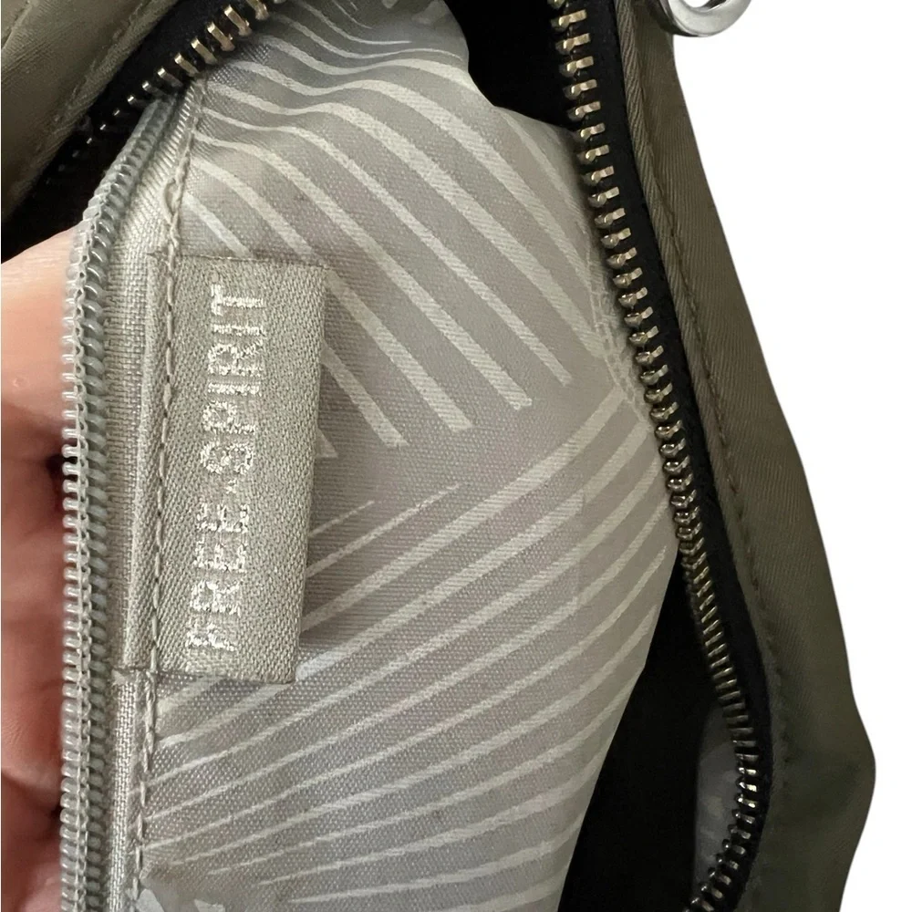Free Spirit Nylon Crossbody Sling Shoulder Bag – Olive Green